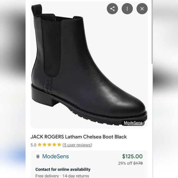 Jack Rogers Suede Leather Chelsea Black Ankle Boots - Picture 14 of 14